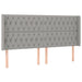 Tăblie de pat cu LED, gri deschis, 183x16x118/128 cm, textil - WALTI WALTI