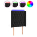 Tăblie de pat cu LED, negru, 83x16x118/128 cm, catifea - WALTI WALTI