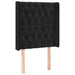 Tăblie de pat cu LED, negru, 83x16x118/128 cm, catifea - WALTI WALTI