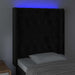 Tăblie de pat cu LED, negru, 83x16x118/128 cm, catifea - WALTI WALTI