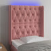 Tăblie de pat cu LED, roz, 83x16x118/128 cm, catifea - WALTI WALTI