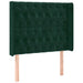 Tăblie de pat cu LED, verde închis, 93x16x118/128cm, catifea - WALTI WALTI
