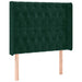 Tăblie de pat cu LED, verde închis, 103x16x118/128 cm, catifea - WALTI WALTI