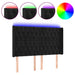 Tăblie de pat cu LED, negru, 147x16x118/128 cm, catifea - WALTI WALTI