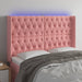 Tăblie de pat cu LED, roz, 163x16x118/128 cm, catifea - WALTI WALTI
