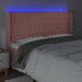Tăblie de pat cu LED, roz, 203x16x118/128 cm, catifea - WALTI WALTI