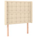 Tăblie de pat cu LED, crem, 93x16x118/128 cm, textil - WALTI WALTI
