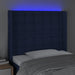 Tăblie de pat cu LED, albastru, 103x16x118/128 cm, textil - WALTI WALTI