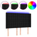 Tăblie de pat cu LED, negru, 147x16x118/128 cm, textil - WALTI WALTI