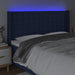Tăblie de pat cu LED, albastru, 163x16x118/128 cm, textil - WALTI WALTI
