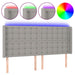 Tăblie de pat cu LED, gri deschis, 183x16x118/128 cm, textil - WALTI WALTI