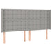 Tăblie de pat cu LED, gri deschis, 183x16x118/128 cm, textil - WALTI WALTI