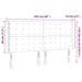 Tăblie de pat cu LED, crem, 203x16x118/128 cm, textil - WALTI WALTI