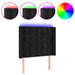 Tăblie de pat cu LED, negru, 93x16x118/128 cm, catifea - WALTI WALTI