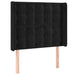 Tăblie de pat cu LED, negru, 93x16x118/128 cm, catifea - WALTI WALTI
