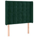 Tăblie de pat cu LED, verde închis, 93x16x118/128cm, catifea - WALTI WALTI