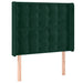 Tăblie de pat cu LED, verde închis, 103x16x118/128 cm, catifea - WALTI WALTI