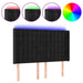 Tăblie de pat cu LED, negru, 147x16x118/128 cm, catifea - WALTI WALTI