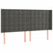Tăblie de pat cu LED, gri închis, 163x16x118/128 cm, catifea - WALTI WALTI