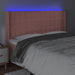 Tăblie de pat cu LED, roz, 163x16x118/128 cm, catifea - WALTI WALTI