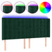 Tăblie de pat cu LED, verde închis, 203x16x118/128 cm, catifea - WALTI WALTI
