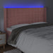 Tăblie de pat cu LED, roz, 203x16x118/128 cm, catifea - WALTI WALTI