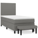 Pat box spring cu saltea, gri închis, 80x200 cm, textil - WALTI WALTI