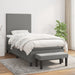 Pat box spring cu saltea, gri închis, 80x200 cm, textil - WALTI WALTI