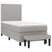 Pat box spring cu saltea, gri deschis, 90x200 cm, textil - WALTI WALTI