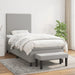 Pat box spring cu saltea, gri deschis, 90x200 cm, textil - WALTI WALTI