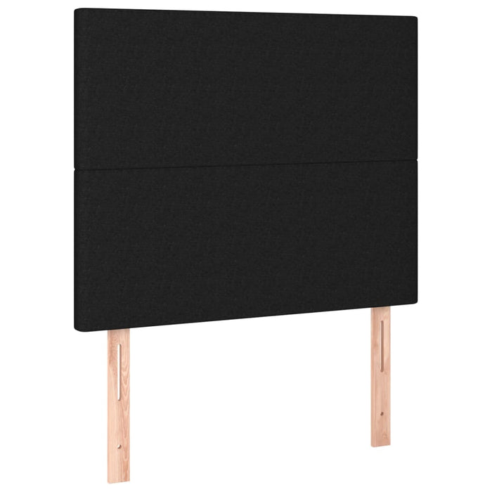 Pat box spring cu saltea, negru, 100x200 cm, textil - WALTI WALTI