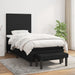 Pat box spring cu saltea, negru, 100x200 cm, textil - WALTI WALTI