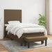 Pat box spring cu saltea, maro închis, 100x200 cm, textil - WALTI WALTI