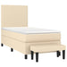 Pat box spring cu saltea, crem, 100x200 cm, textil - WALTI WALTI