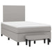 Pat continental cu saltea, gri deschis, 120x200 cm, textil - WALTI WALTI