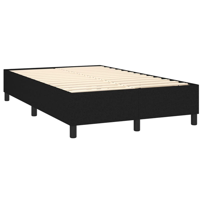 Pat box spring cu saltea, negru, 120x200 cm, textil - WALTI WALTI