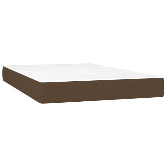 Pat box spring cu saltea, maro închis, 120x200 cm, textil - WALTI WALTI