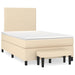Pat box spring cu saltea, crem, 120x200 cm, textil - WALTI WALTI
