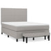 Pat box spring cu saltea, gri deschis, 140x190 cm, textil - WALTI WALTI