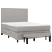 Pat box spring cu saltea, gri deschis, 140x190 cm, textil - WALTI WALTI