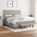Pat continental cu saltea, gri deschis, 160x200 cm, textil - WALTI WALTI