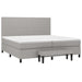 Pat box spring cu saltea, gri deschis, 200x200 cm, textil - WALTI WALTI