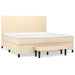Pat box spring cu saltea, crem, 200x200 cm, textil - WALTI WALTI