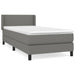 Pat box spring cu saltea, gri închis, 80x200 cm, textil - WALTI WALTI