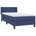 Pat box spring cu saltea, albastru, 90x190 cm, textil - WALTI WALTI