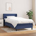 Pat box spring cu saltea, albastru, 90x190 cm, textil - WALTI WALTI