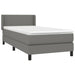 Pat box spring cu saltea, gri închis, 90x200 cm, textil - WALTI WALTI