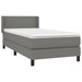 Pat box spring cu saltea, gri închis, 100x200 cm, textil - WALTI WALTI