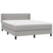 Pat box spring cu saltea, gri deschis, 140x190 cm, textil - WALTI WALTI
