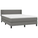 Pat box spring cu saltea, gri închis, 140x190 cm, textil - WALTI WALTI